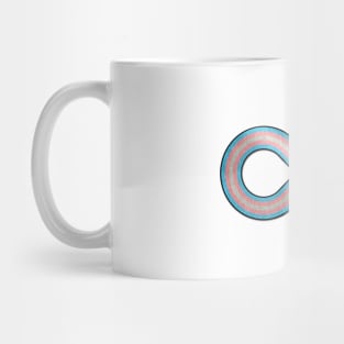 Large Infinity Vector Symbol Striped with Transgender Pride Flag Mug